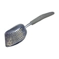 thumbnail image 2 of Stainless Steel Metal Cat Litter Scoop, Heavy Duty Rustproof Cat Scooper with Ergonomic Handle for Litter Box Cleaning, Silver Gray, 2 of 5