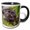 Black/White, variant on 3drose, Usa, Minnesota. Two Mink Kits in Log Watching for Mother., 11oz Magic Transforming Mug