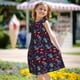 thumbnail image 5 of Fotbe mushroom colorful Skull Vestido de Dormir para Niñas de 3 a 10 Años, Mangas Cortas, Estilo Princesa, Pijama Camisón con Mangas Voladas-Large, 5 of 6