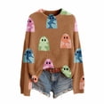 thumbnail image 3 of Certgust Usa Sweatshirt Women Under $15 Womens Halloween Graphic Print Long Sleeve Knit Pullover Sweater with Cozy Seasonal Style, 3 of 9