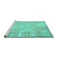 thumbnail image 2 of Ahgly Company Machine Washable Indoor Round Persian Turquoise Blue Traditional Area Rugs, 3' Round, 2 of 4