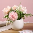 thumbnail image 2 of Shisuyan 2pcs White Wall Hanging Flower Pot Ceramic Succulent Plant Potted for Home, 2 of 8