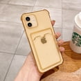 thumbnail image 1 of Clear Wallet Phone Case for iPhone , Upgrade Clear Card Slot Case, Slim Fit Protective Soft TPU Shockproof Wallet Case with Cute Card Holder Pocket for Apple iPhone11pro,Yellow, 1 of 7