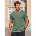 thumbnail image 2 of RICHCOIN Mens T Shirt Short Sleeve Crewneck Casual Color Block Summer Tops, 2 of 7