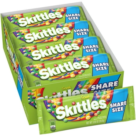 Skittles Sour Candy Share Size Packs 24 Ct x 3.3 Oz