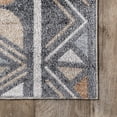 thumbnail image 4 of nuLOOM Dolina SpinClean Tribal Stripes Machine Washable Area Rug, 5' 3" x 8', Dolina Grey, 4 of 8