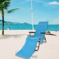 thumbnail image 2 of Funda de microfibra para sillón, , toallas para tumbona, piscina de playa con bolsillos laterales de almacenamiento, vacaciones para toma Azul Macarena cubierta de tumbona de playa, 2 of 8