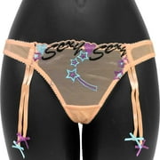 Sexy Sadie Bow Ties Thong Small Peach Puff