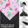 thumbnail image 3 of Pink Cartoon Dinosaurs Cacti Pattern Kitchen Rugs Sets Of 3,Kitchen Runner Rugs Non Skid Washable,Decorative Kitchen Floor Mats for Kitchen,Sink,Laundry,17"x30"+ 17"x47" + 17"x59", 3 of 6