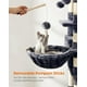 thumbnail image 3 of FEANDREA Árbol para gatos, torre grande para gatos, 64.6 pulgadas, centro de actividades para gatos con hamaca, canasta, palos de bola de piel extraíbles, condominio para gatos, gris ahumado, 3 of 6