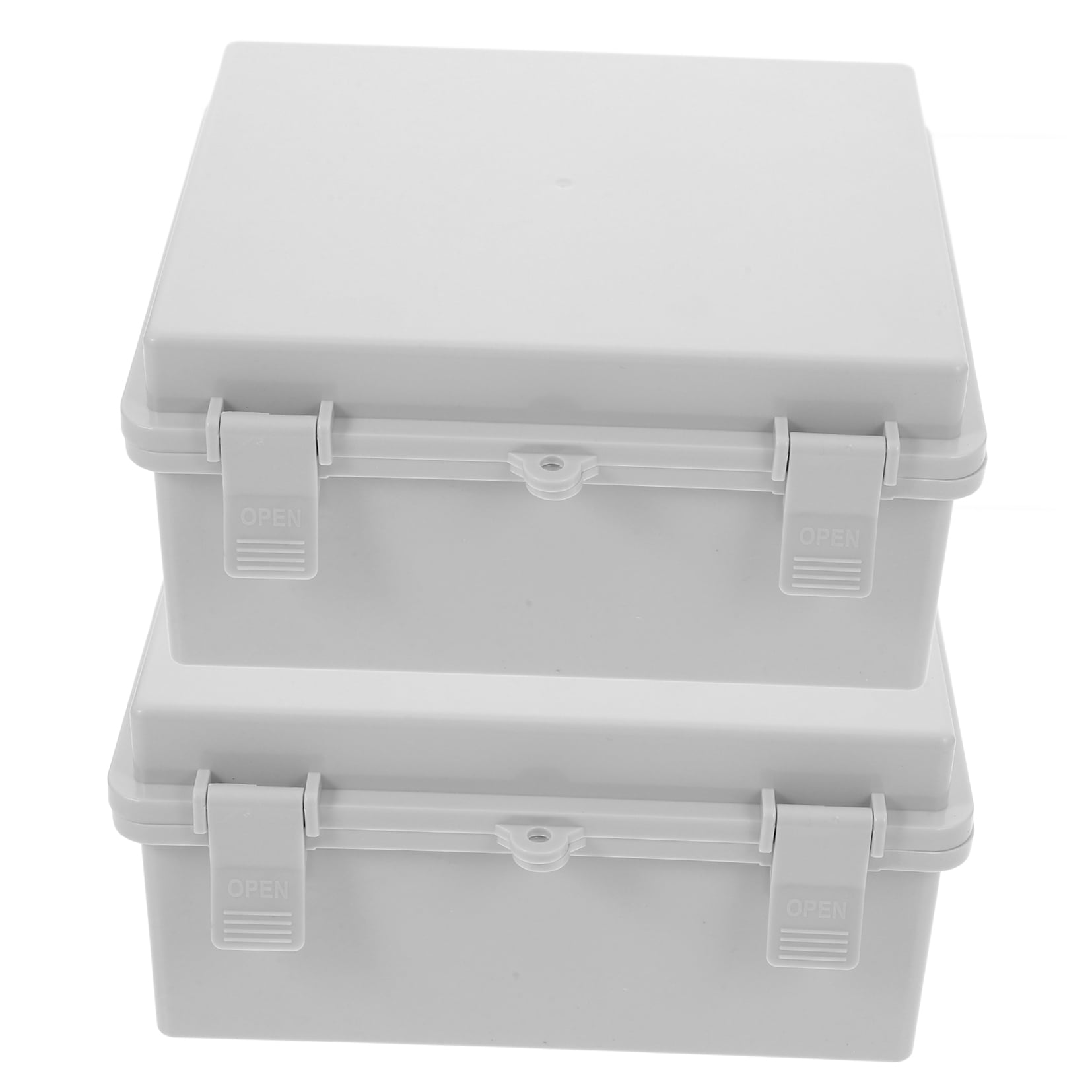 FOMIYES 2Pcs Outdoor Weatherproof Electrical Junction Box White ABS Material Easy Installation