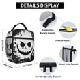 thumbnail image 5 of YIVIOYIL Nightmare Before Christmas Lunch Bag Horror Movie Lovers, Portable Insulated Lunch Box, Reusable Tote Bag For Picnic Work, 5 of 6