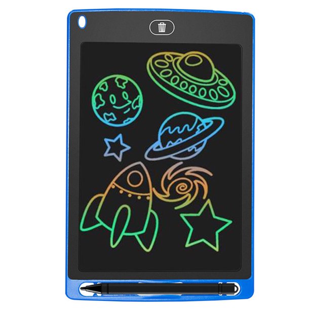 Tableta de escritura digital LCD de 8,5 pulgadas, tablero de dibujo portátil para niños (azul colorido)