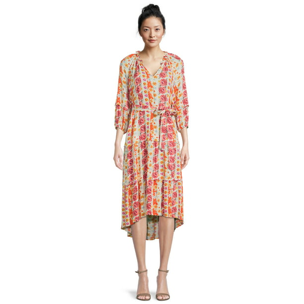 The Pioneer Woman Tiered Ruffle Dress, Sizes XS-3X, Women's - Walmart.com