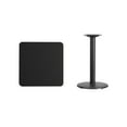 thumbnail image 3 of Flash Furniture 24'' Square Black Laminate Table Top with 18'' Round Table Height Base, 3 of 3