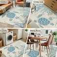 thumbnail image 5 of 4'x6' Area Rugs, Blue Turtle Coastal Indoor Outdoor Area Rug for Living Room Bedroom, Coral Summer Beach Nautical Ocean Beige Washable Bathroom Rugs Kitchen Floor Carpet Mats Home Decor Aesthetic, 5 of 8