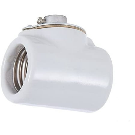 

B&P Lamp® Twin Med. Base Glazed Porcelain Socket with flange bushing cap 1/8 IP