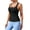 Black, variant on ANFERRY Womens Seamless Tank Tops with Built in Bra Square Neck I Back Workout Tops Yoga Running Sports Tops