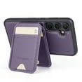 thumbnail image 3 of for Samsung Galaxy S24+ Case Wallet with Card Holder for Women Men Compatible with Magsafe Wallet Detachable Magnetic 2 in 1 Stand Credit Card Slots PU Leather Shockproof Phone case-Off, Purple, 3 of 9