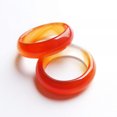 thumbnail image 6 of K-KED 50pcs Wholesale Natural Red Agate Stone Ring Delicate Jewelry Gemstone Band Rings Lots, 6 of 9