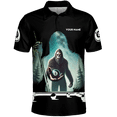 thumbnail image 2 of Lotusprinthandmade Personalized Name Team Funny Bigfoot Holding Billiard Balls Men Polo Shirt (Lightweight) S-5XL Multicolor (5XL), 2 of 7