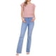 thumbnail image 2 of INSPIRAR CHIC Blusa de Mujer de Verano con Cuello Cuadrado y Mangas Cortas de Gingham Talla L Color Marrón Cameo, 2 of 6