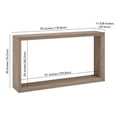 thumbnail image 5 of Evelyn&Zoe Osmond 55" Wide Rectangular Console Table, Antiqued Gray Oak, 5 of 8