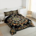 thumbnail image 3 of Castle Fairy Female Men Boho Mandala Twin Comforter Sets,Bohemian Chic Floral Bedding Set, 3 of 8