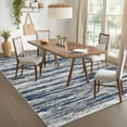 thumbnail image 2 of Garvee 8x10 Area Rug Large Modern Abstract Rug, Machine Washable Rug Striped Rugs Carpet Low Pile Non-Slip Rugs for Living Room Bedroom Dining Room, Blue, 2 of 9