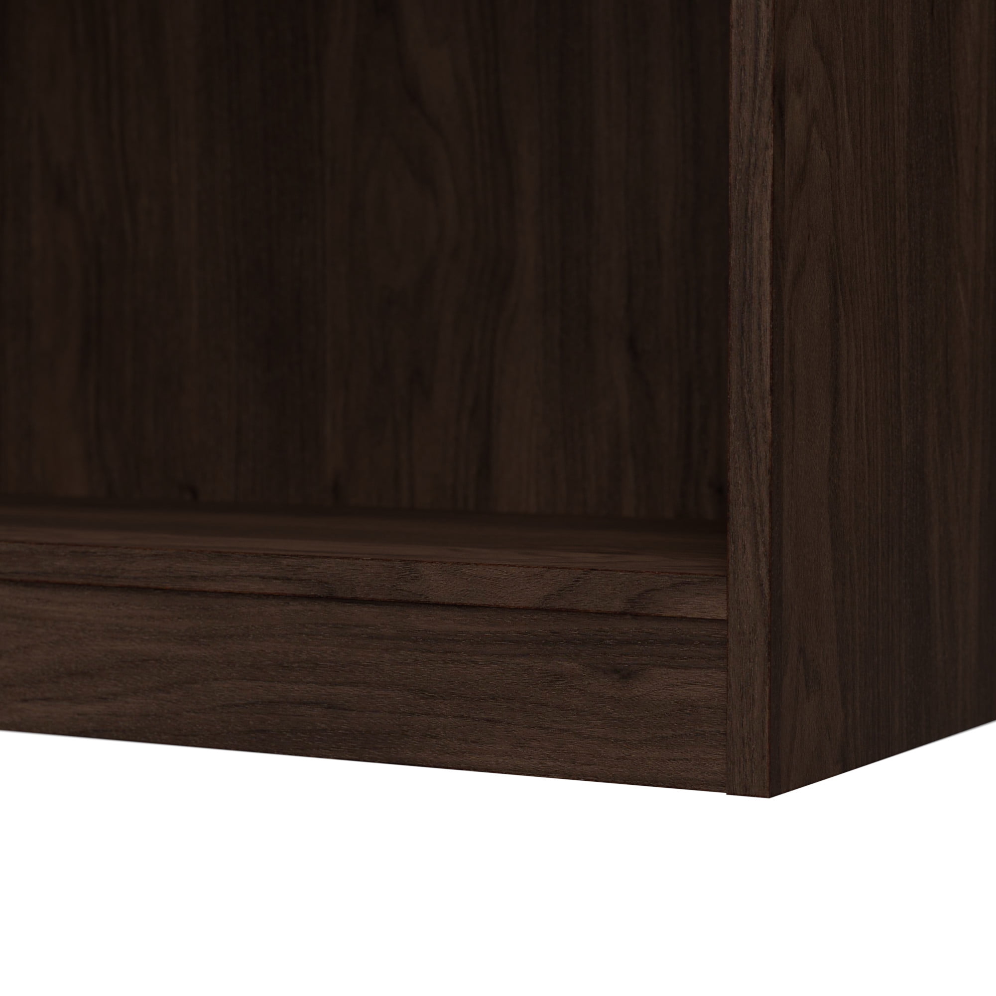 Universal Small 2 Shelf Bookcase Set in Black Walnut - Engineered Wood