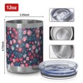 thumbnail image 3 of 12oz Tumblers Pioneer Flower Vacuum Insulated Stainless Steel Travel Tumbler Cups Mug with Lid and Straw for Beer,Coffee,Beverages with Cleaning Brush for Cold & Hot Drinks, 3 of 5