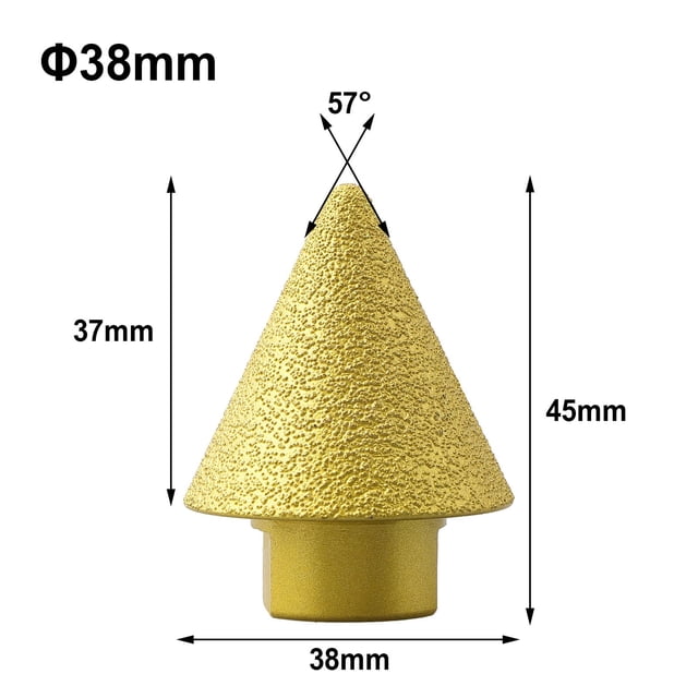 M14 Thread Diamond Chamfer Countersink Bits Cone Carve Polishing Grinding Wheel