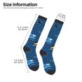 thumbnail image 2 of Fotbe Colorful Ocean Shark Calcetas Divertidas Estampadas para Hombre y Mujer, Calcetas de Algodón hasta la Rodilla para Caminar, Correr, Enfermería y Embarazo, 2 of 6