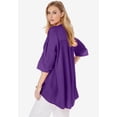 thumbnail image 3 of Jessica London Women's Plus Size Hi-Low Linen Tunic, 3 of 3