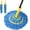 Blue (1 Handle & 2 Mop Heads), variant on Self Wringing Twist Mops for Floor Cleaning, Microfiber Floor mop with 57 " Long Handle, Easy Wring Mop for Hardwood Commercial Household Clean