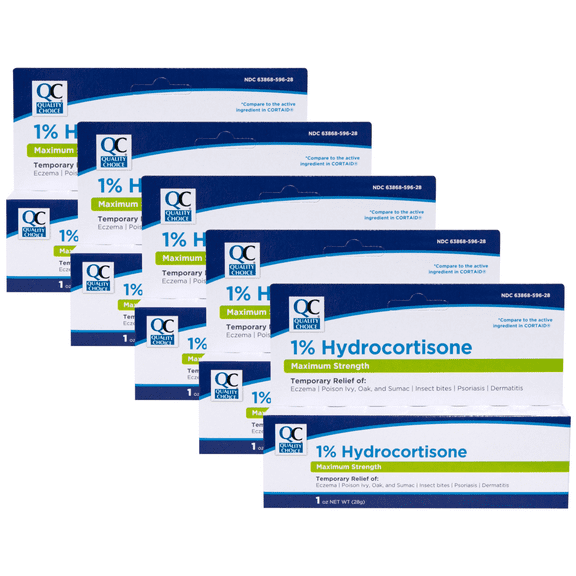 Quality Choice Maximum Strength Itch Relief Cream Hydrocortisone 1% 1 oz Pack of 5