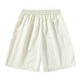 thumbnail image 2 of Plebaso Mens Lightweight Summer Shorts Drawstring Casual Shorts Elastic Waist Beach Shorts with Pockets, 2 of 6