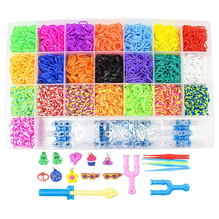 Kids Loom Bracelet Making Kit Colors Rubber Bands Accessories