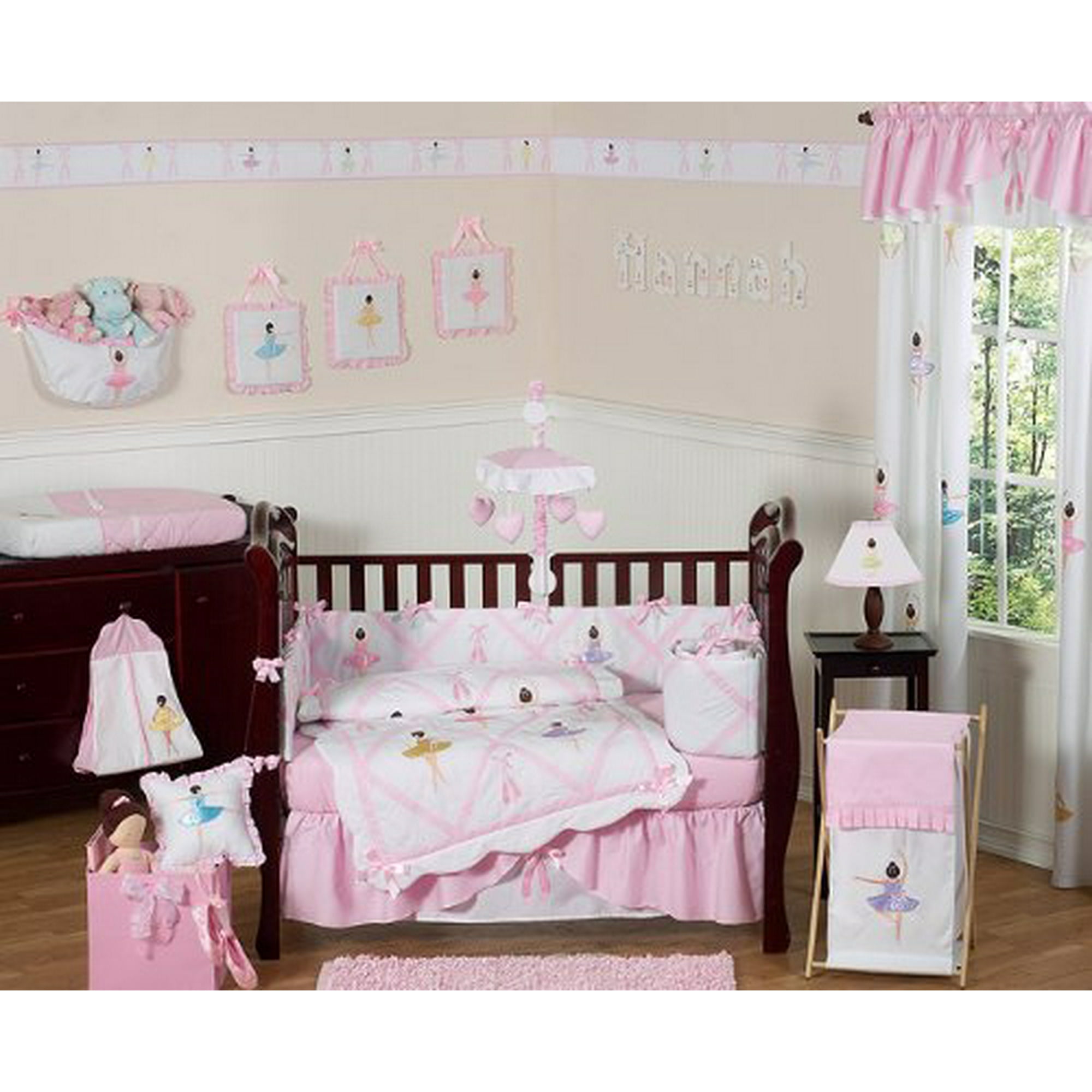 Sweet Jojo Designs 9 Piece Ballet Dancer Ballerina Pink And White