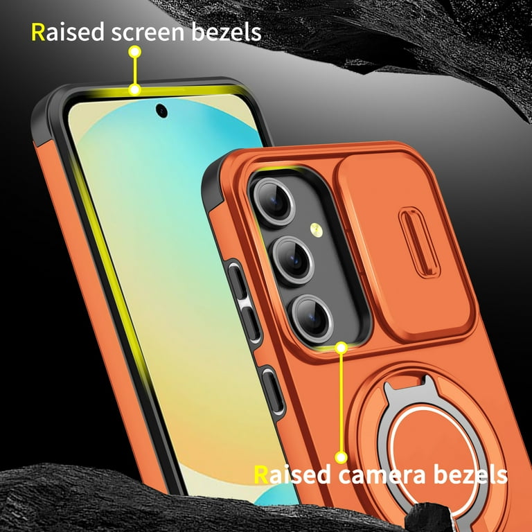 Asuwish Compatible with Samsung Galaxy S21 5G 6.2 inch Phone Case Slide  Camera Cover Tempered Glass Screen Protector Stand Ring Holder Rugged Slim  ...