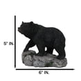 thumbnail image 2 of Rustic Wildlife Forest Black Bear Walking On River Rock Steppes Figurine, 2 of 9
