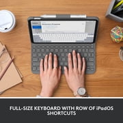 Logitech Slim Folio Keyboard Case for iPad (10th gen & A16) with Integrated Bluetooth Wireless Keyboard, Gray