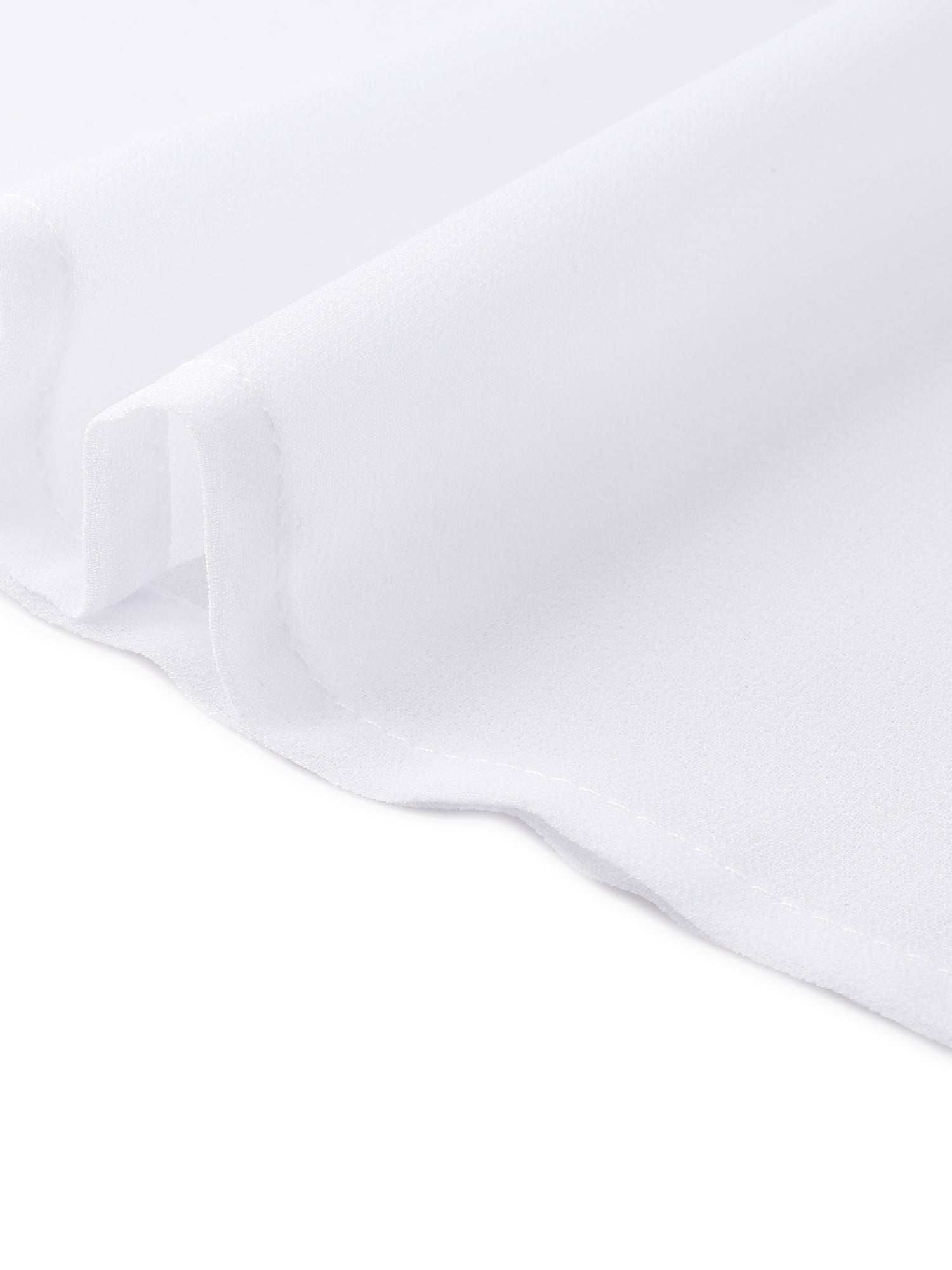 DARING DIVA Women's Plus Blouses with Flutter Petal Half Sleeve Chiffon Crew Neck 3X White