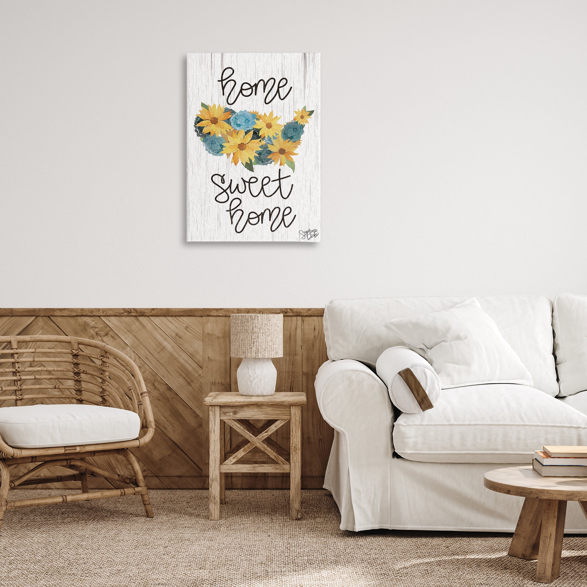 Stupell Industries Floral Americana Phrase Plants & Flowers Painting Wrapped Canvas Art Print Wall Art, 20 x 30
