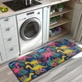 thumbnail image 3 of Colorful Dinosaurs Tropical Floral Pattern Kitchen Rug Mat,Kitchen Runner Rugs Non Skid Washable,Decorative Kitchen Floor Mats for Kitchen,Sink,Laundry,17"x47.2", 3 of 7