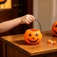 thumbnail image 6 of Gifts for Kids! Fwttom Halloween Candy Bucket - Halloween Pumpkin Bucket Plastic, Children Trick or Treat Pumpkin Candy Pail Container, Holiday Portable Halloween Decorations for Kids, 6 of 6