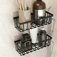 thumbnail image 2 of Kitchen Sink Caddy Organizer, Sponge Soap Holder with Auto Drain Tray, Sink Side Organizer, Brush and Scrubber Holder, Countertop Drain Rack, Under Sink Storage Tray, White Gray Black, 2 of 6