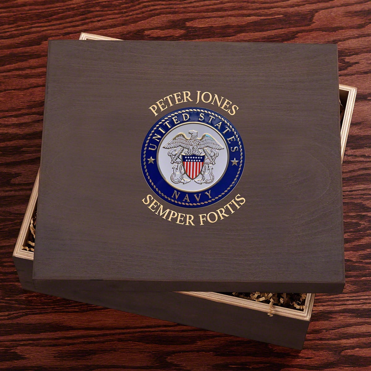 Navy Engraved Argos Whiskey Decanter Box Set