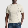thumbnail image 2 of TSADFHJI Mens Ribbed Tank Tops Christmas Mens T Shirt Oversized Reflective Strip Suede Tee with Star Detailing L Beige, 2 of 7
