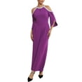 thumbnail image 2 of INSPIRE CHIC WOMLAYOUT Women's Halter Jumpsuits Sequin Cold Shoulder Split Sleeve Party Cocktail Wide Leg Jumpsuits S Purple, 2 of 4